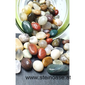 Bunte NATUR Mischung Trommelsteine 'KLEIN' 100g